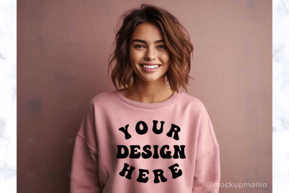 Baby Pink Sweater Mockup: Graphics for Product Mockups