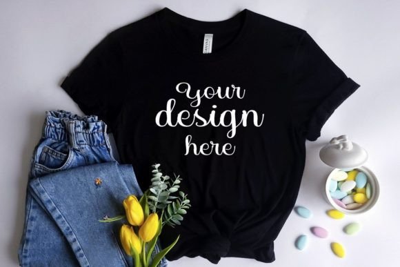 Bella Canvas Easter Mockup Black Shirt Review
