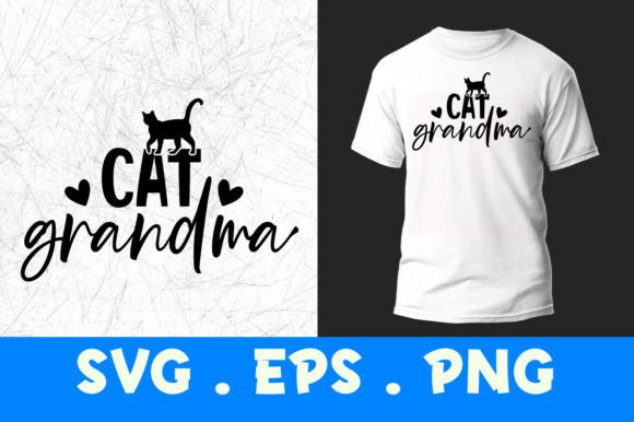 Cat Grandma SVG: Graphics for Print Templates