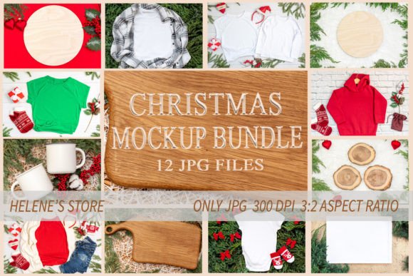 Christmas Product Mockup Flatlay JPEG Review