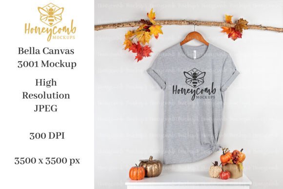 Fall Bella Canvas 3001 Heather Athletic Graphics & Mockups