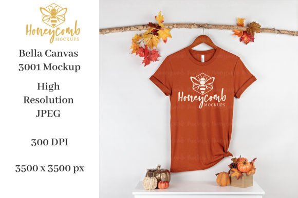 Fall Bella Canvas 3001 Mockup: Graphics & Product Mockups
