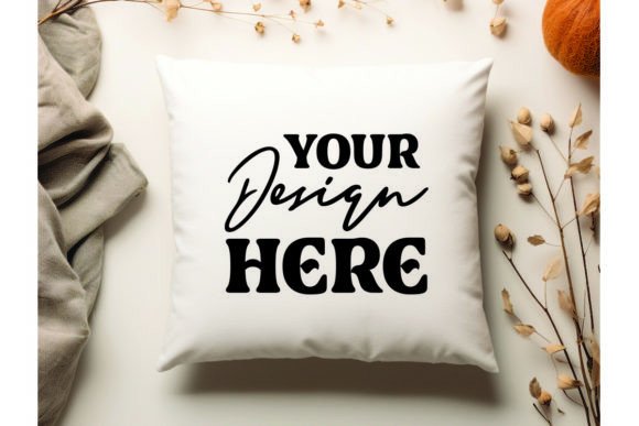 Fall Pillow White Mockups: Premium Graphics & Product Mockups