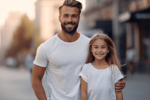 Father and Daughter Mockup: Essential Graphics for Product Mockups