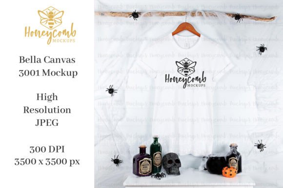 Halloween Bella Canvas 3001 Mockup: Graphics & Product Mockups