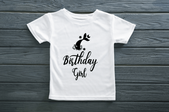 Mermaid Birthday Girl: Graphics for Crafts