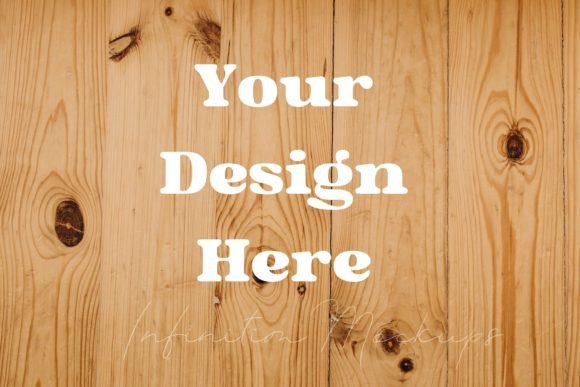 Minimalistic Wooden Background Mockup for Graphics & Product Mockups