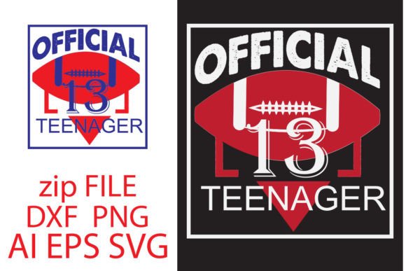 Official 13 Teenager: Graphics for Crafts & Sales