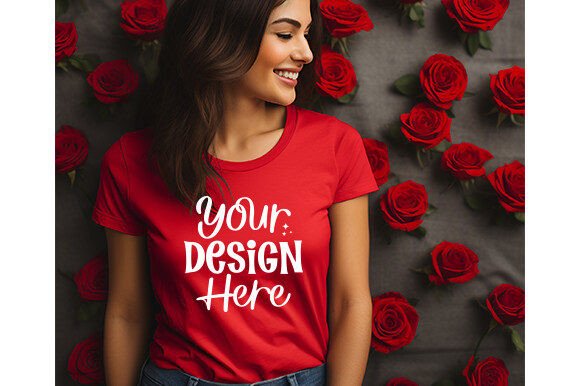 Review: Red Valentines Day Mockup Bella Canvas