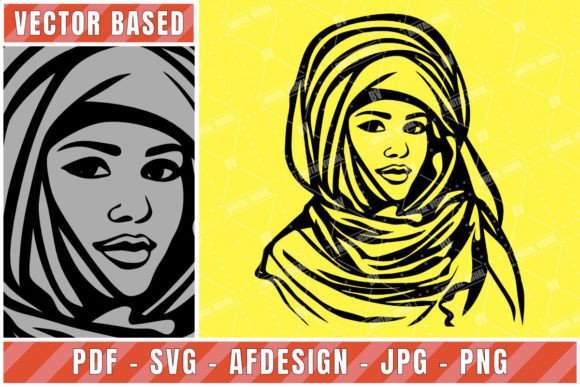 Review: Woman Bust with a Scarf - Version 7 for Embroidery