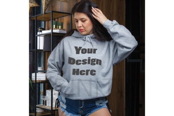 Sport Grey Hoodie Mockup: Premium Graphics for Product Mockups