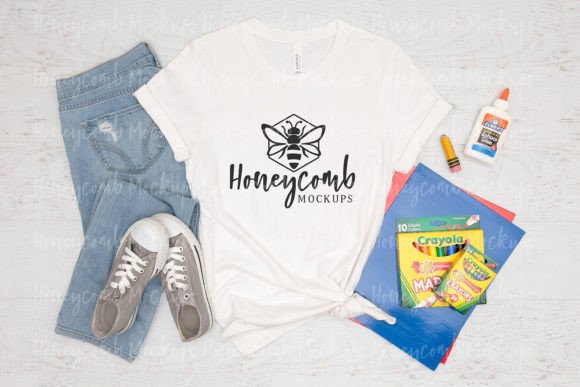 Teacher Bella Canvas 3001 White Mockup: Graphics & Product Mockups