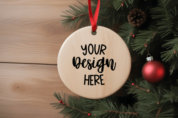 Wooden Ornament Mockup: Graphics for Product Mockups